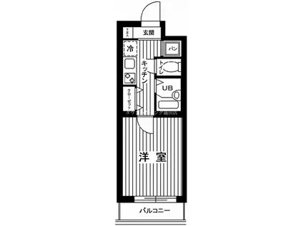 ジュエル雪谷大塚(1K/2階)の間取り写真