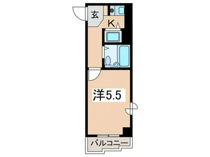 ロイヤルプラザ金沢文庫(1K/2階)の間取り写真