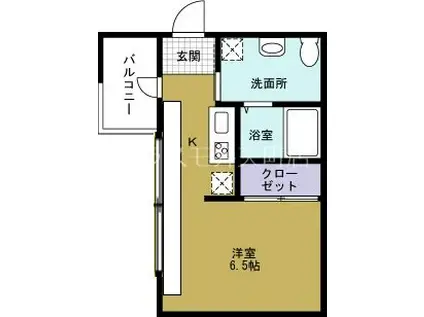 JJ COURT 市元(1K/7階)の間取り写真