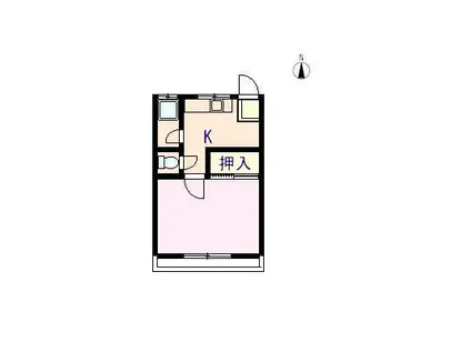 スミレ荘(1K/2階)の間取り写真