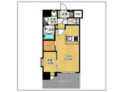 ザ・ジターハウスバイサヴォイ(1LDK/7階)の間取り写真