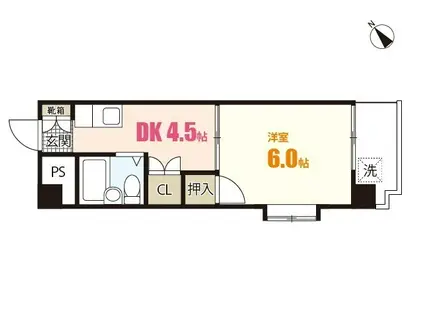 グレイス米田(1DK/6階)の間取り写真