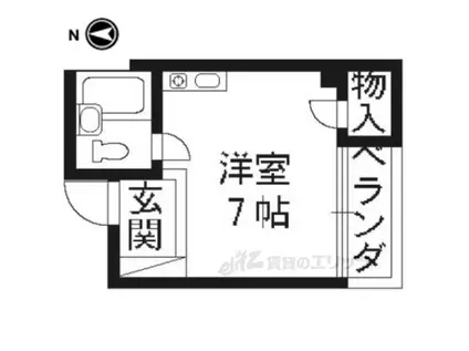 クレストハイツ(ワンルーム/4階)の間取り写真
