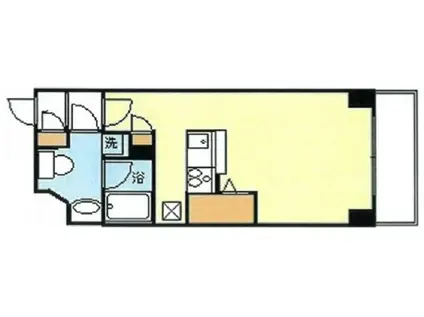 ハーベストヒルズ溝の口II(ワンルーム/2階)の間取り写真