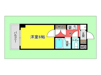 メゾン岩滝(1K/2階)の間取り写真