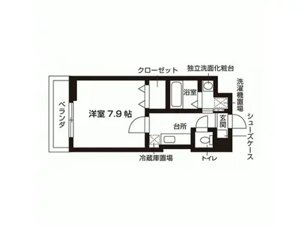 シーズン・トダ(1K/4階)の間取り写真