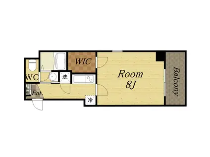 ビガーポリス133宝塚(1K/5階)の間取り写真