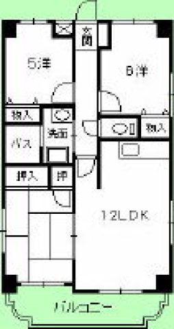 第3定森ビル(3LDK/2階)の間取り写真