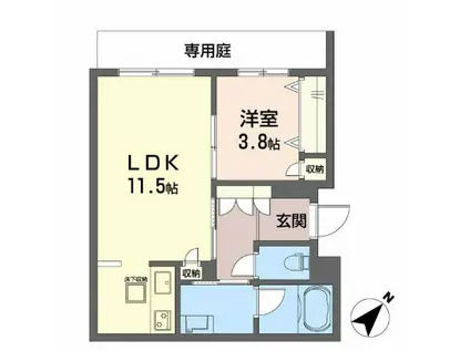 シャーメゾンアルメリア(1LDK/3階)の間取り写真