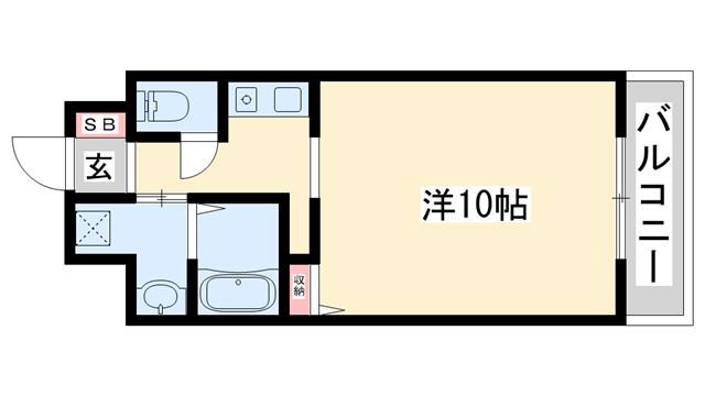 ブルーム土山(ワンルーム/5階)の間取り写真