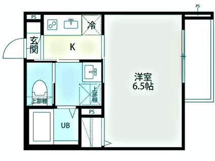 ロボットホーム平和島(1K/1階)の間取り写真