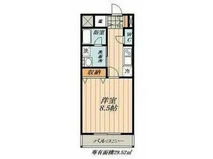 CASTLE HILLS 柳ケ瀬(1K/12階)の間取り写真