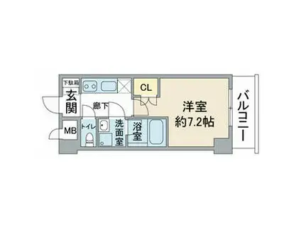 VANCOUVER1118大曽根(1K/7階)の間取り写真