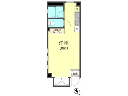 KEY RESIDENCE(ワンルーム/2階)の間取り写真