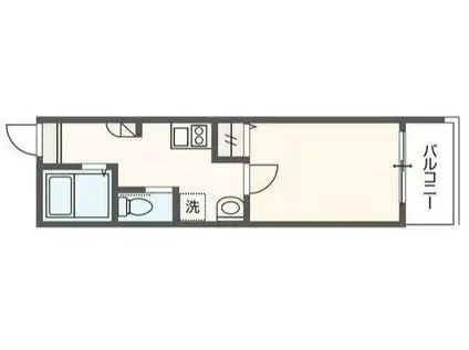 PLUMERIA八王子(1K/3階)の間取り写真