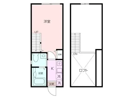 MKラピス辻堂(1K/2階)の間取り写真