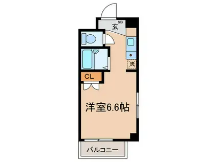 ブルーム武庫之荘(ワンルーム/2階)の間取り写真