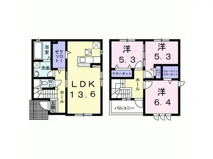 グレースメゾン(3LDK/1階)の間取り写真