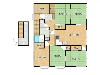 グランヴェールロゼ(5SLDK/2階)の間取り写真
