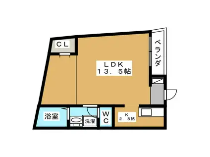 FULLMAKS粕谷(1LDK/2階)の間取り写真