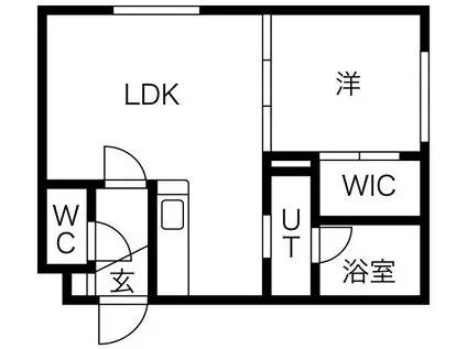 PARK LANE N7W12 (1LDK/3階)の間取り写真