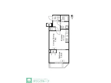 GRAN PASEO文京小日向(1LDK/3階)の間取り写真