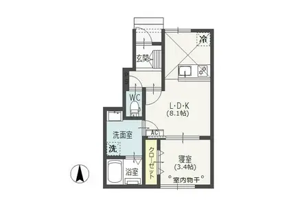 クラウンハイツ(2DK/3階)の間取り写真