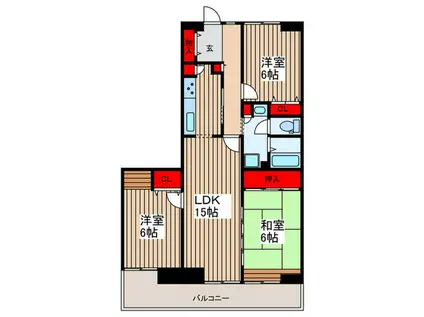 アーバンみらい東大宮東三番街3号棟(3LDK/5階)の間取り写真