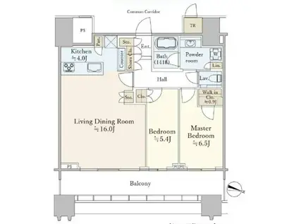 パークコート文京小石川ザ・タワー(2LDK/19階)の間取り写真