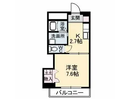 レアンドロス(1K/2階)の間取り写真