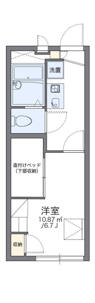 レオパレスさき(1K/1階)の間取り写真