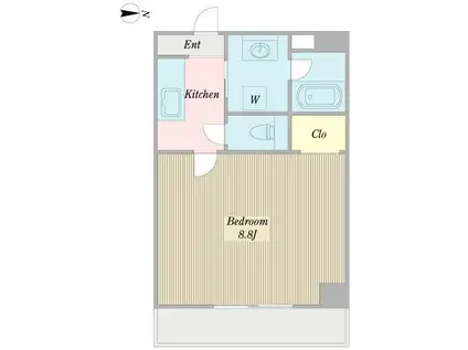 M3.ELMUNDO(1K/2階)の間取り写真