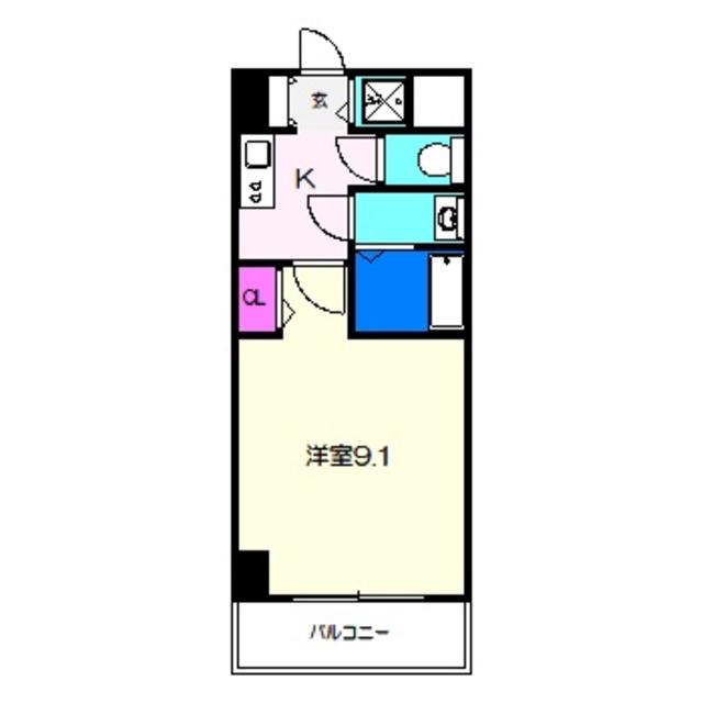 S-RESIDENCE堺BLAZE(1K/5階)の間取り写真