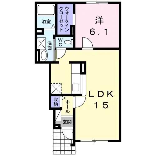 アルドーレ(1LDK/1階)の間取り写真
