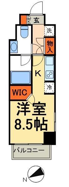 ファインアドレス新御徒町(ワンルーム/3階)の間取り写真