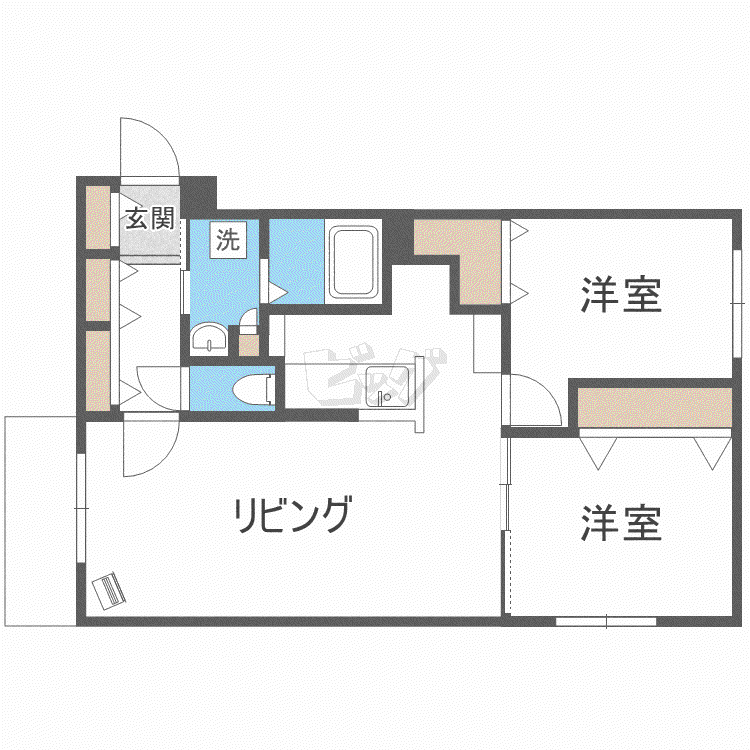 LA COLINA(2LDK/4階)の間取り写真
