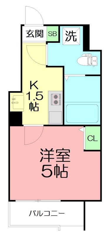 COMODO HON-ATSUGI(1K/1階)の間取り写真