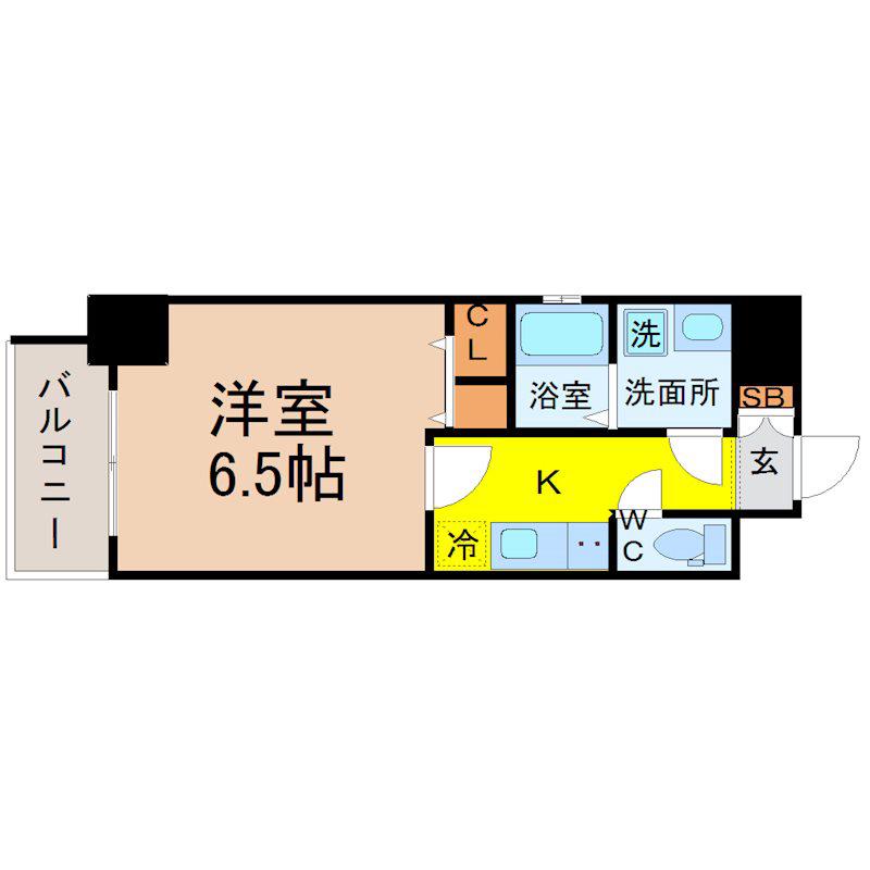 LA DOUCEUR今池南(1K/3階)の間取り写真