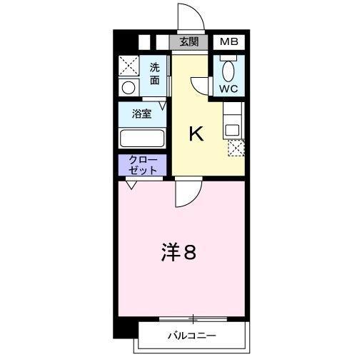 天然館ビルⅣ(1K/7階)の間取り写真