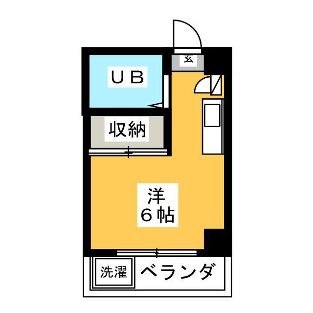 トリム面影橋(ワンルーム/3階)の間取り写真