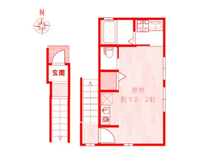 メゾン・ド・シオン(ワンルーム/2階)の間取り写真