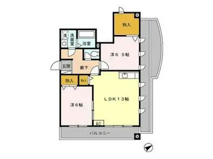 MFLATS(2LDK/2階)の間取り写真