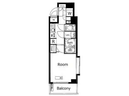 ガーラ駒沢大学(1K/2階)の間取り写真