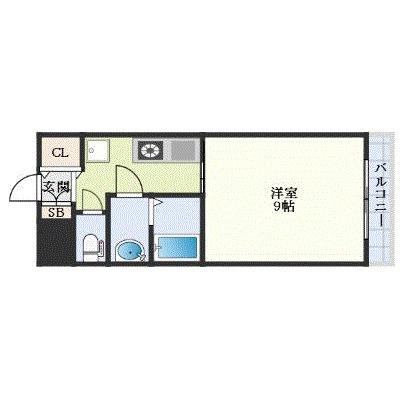翔阿園マンション(1K/4階)の間取り写真