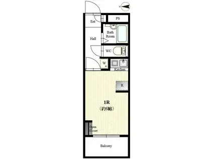 フリービング新宿(ワンルーム/2階)の間取り写真