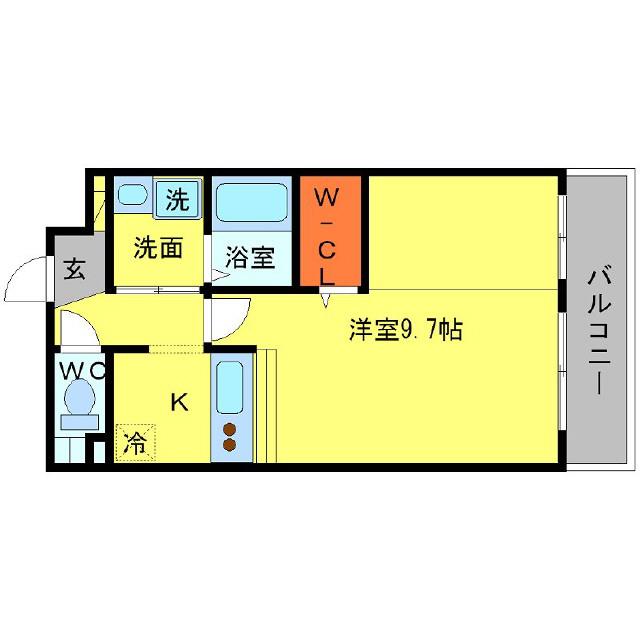 CASAVIENTO(1K/2階)の間取り写真