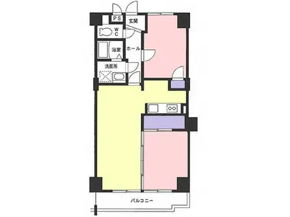 サンシティ千代田A棟(2LDK/10階)の間取り写真