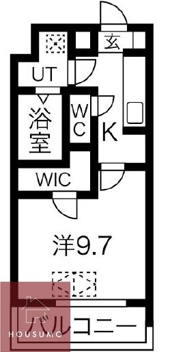 スプランディッド新大阪DUE(1K/4階)の間取り写真
