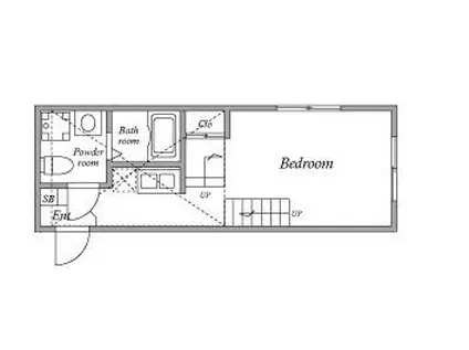 ハーモニーテラス梅田II(ワンルーム/1階)の間取り写真