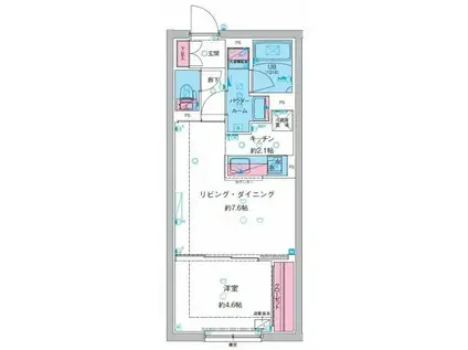 ジェノヴィア池袋(1LDK/2階)の間取り写真